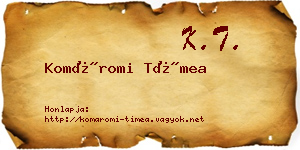 Komáromi Tímea névjegykártya