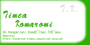 timea komaromi business card